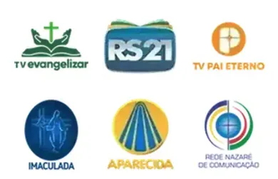 TV Evangelizar, RS21, TV Pai Eterno, Imaculada, Aparecida e Rede Nazaré de Comunicação